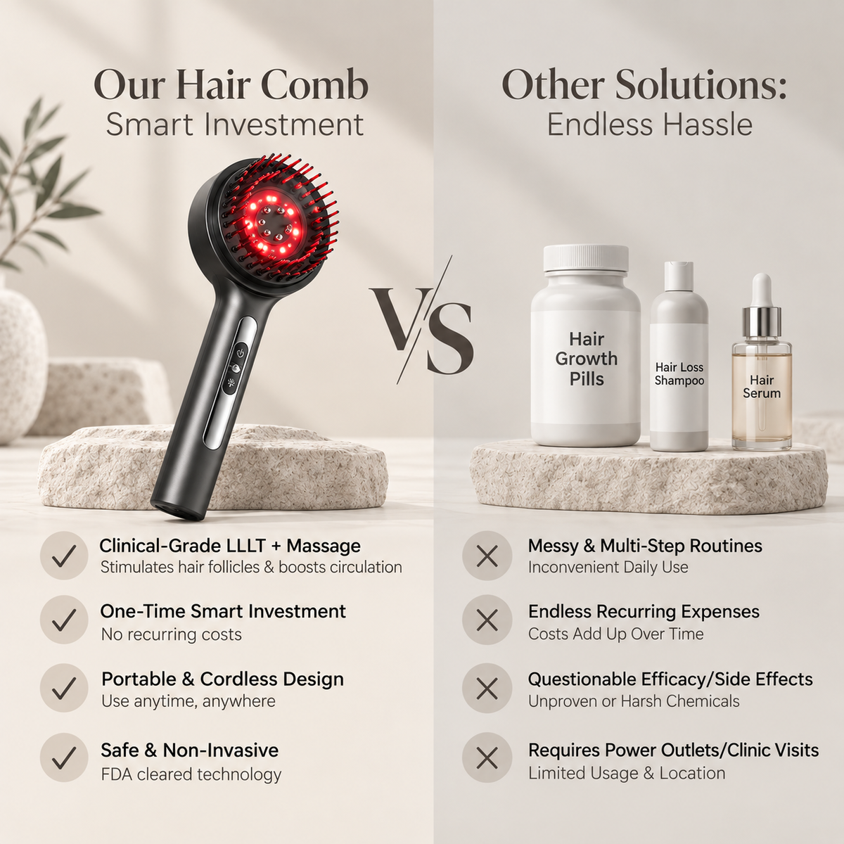 Laser Hair Growth Comb & Sculp Massager