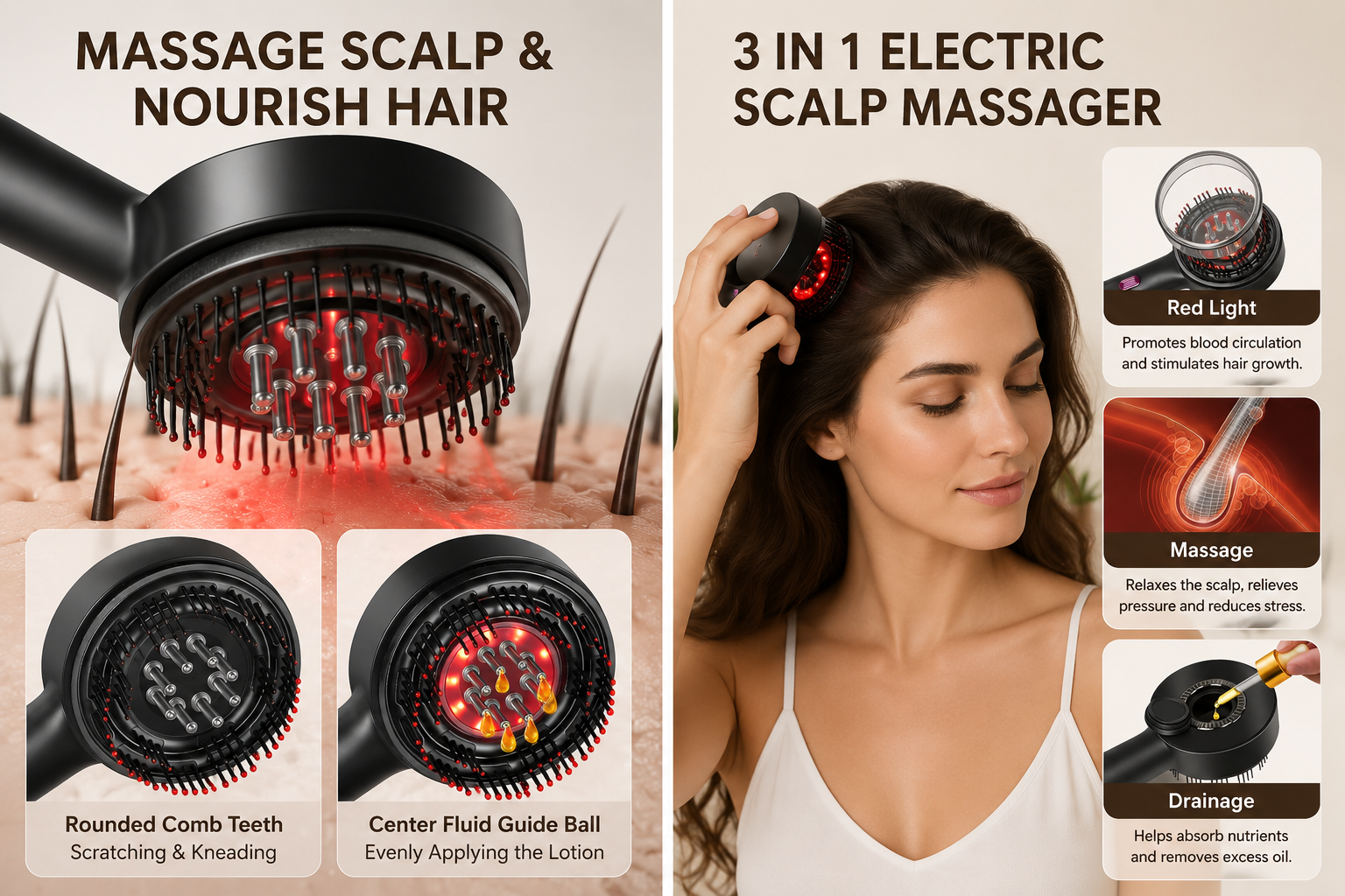 Laser Hair Growth Comb & Sculp Massager